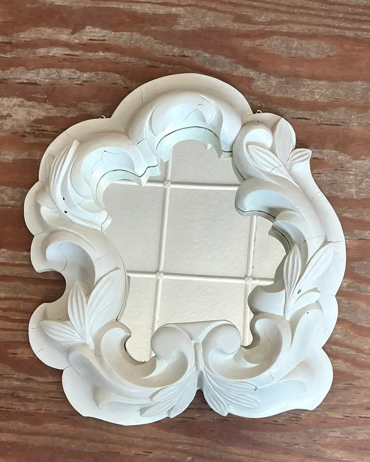 Vintage Plaster Molded Mirror After Serge Roche