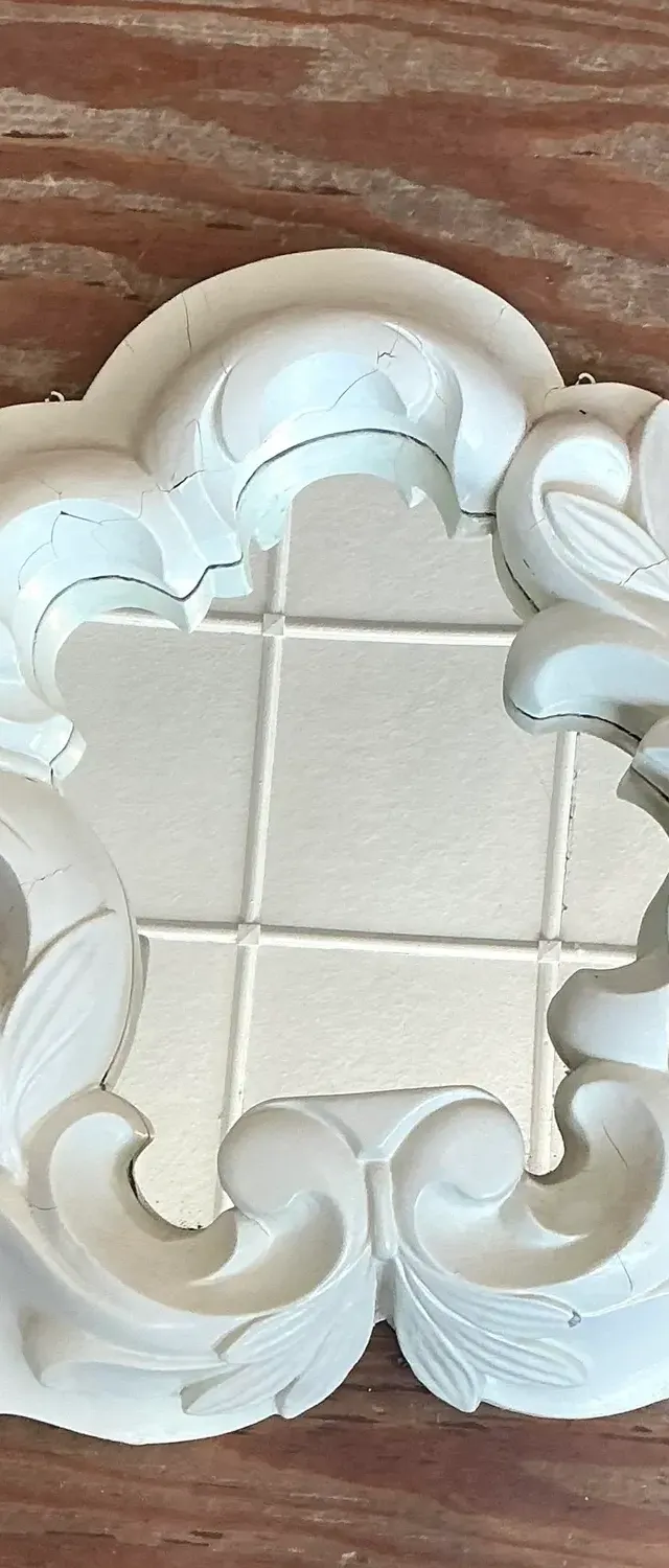 Vintage Plaster Molded Mirror After Serge Roche