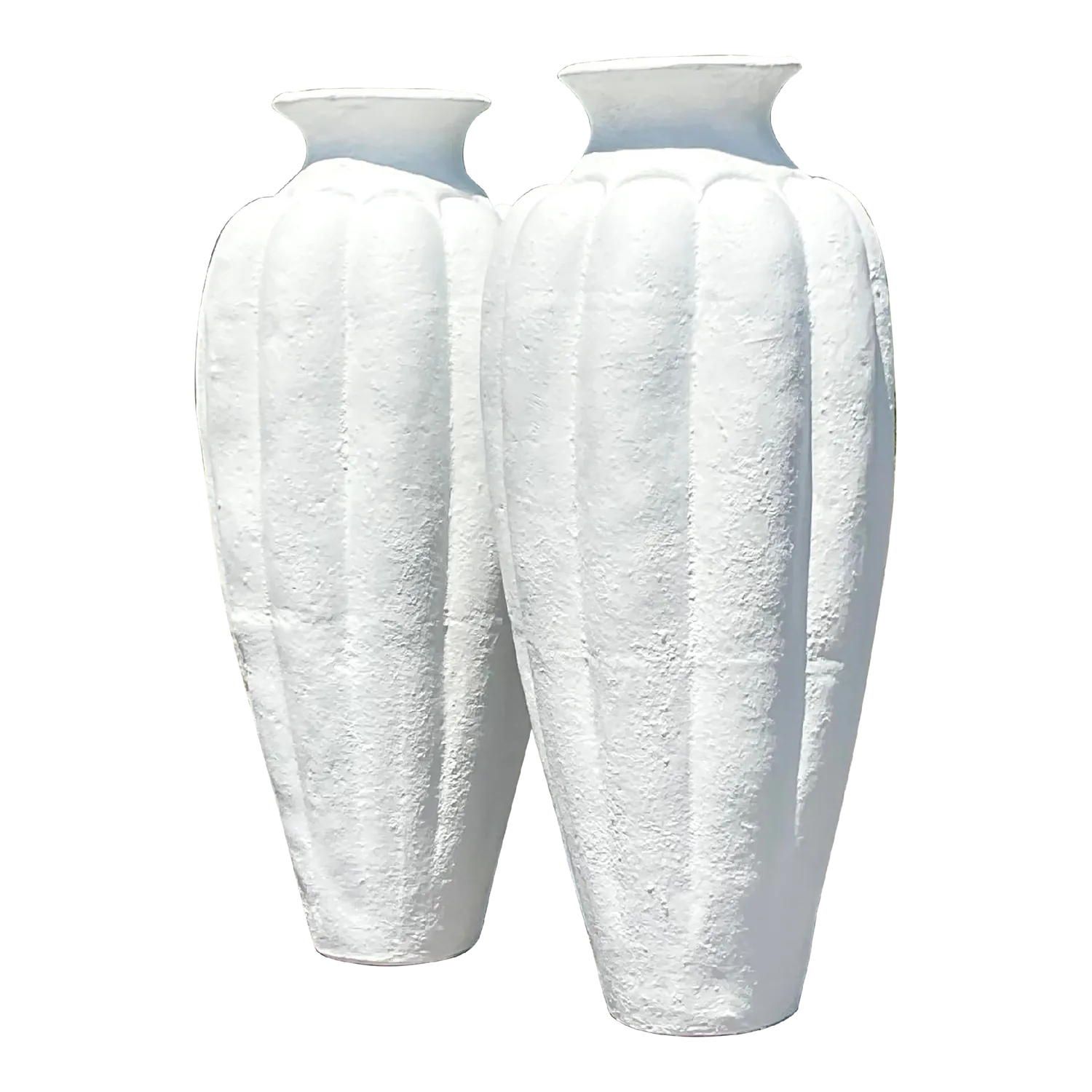 Vintage Plaster Over Terra Cotta Urns - a Pair