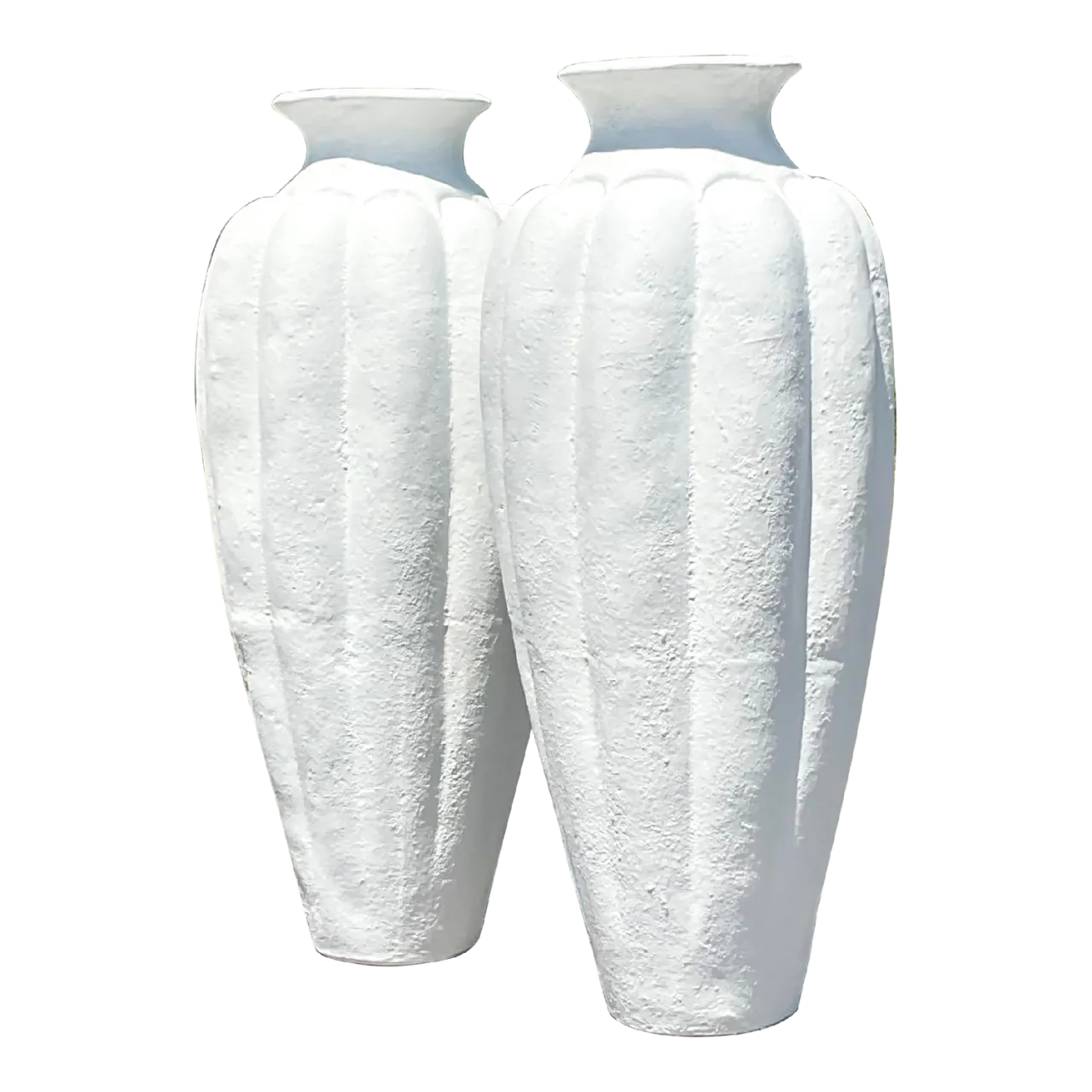 Vintage Plaster Over Terra Cotta Urns - a Pair