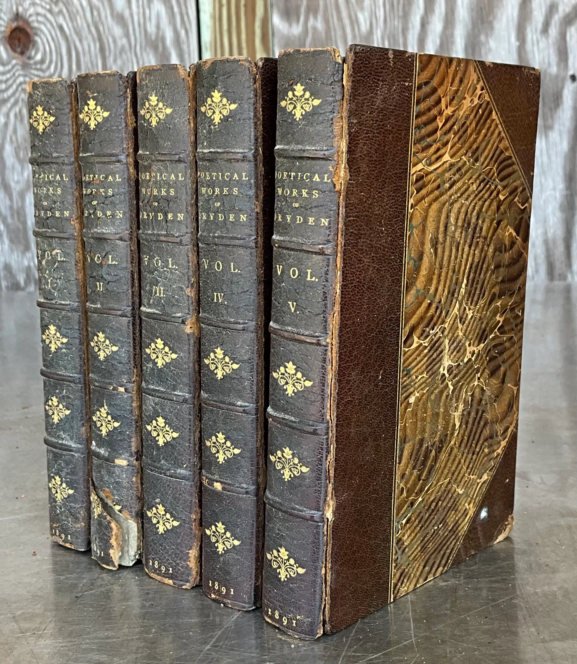 Vintage Poetical Works of Dryden Volumes 1-5 — additional photo 1