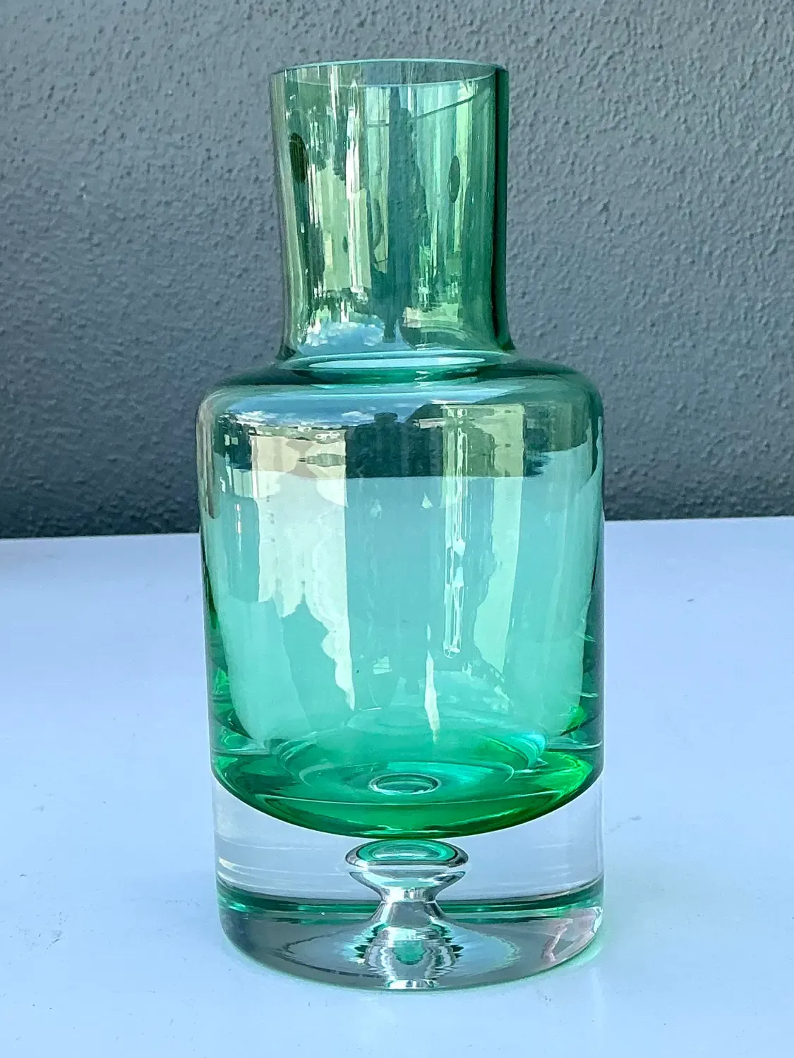 Vintage Polish Blown Glass Vase — additional photo 1