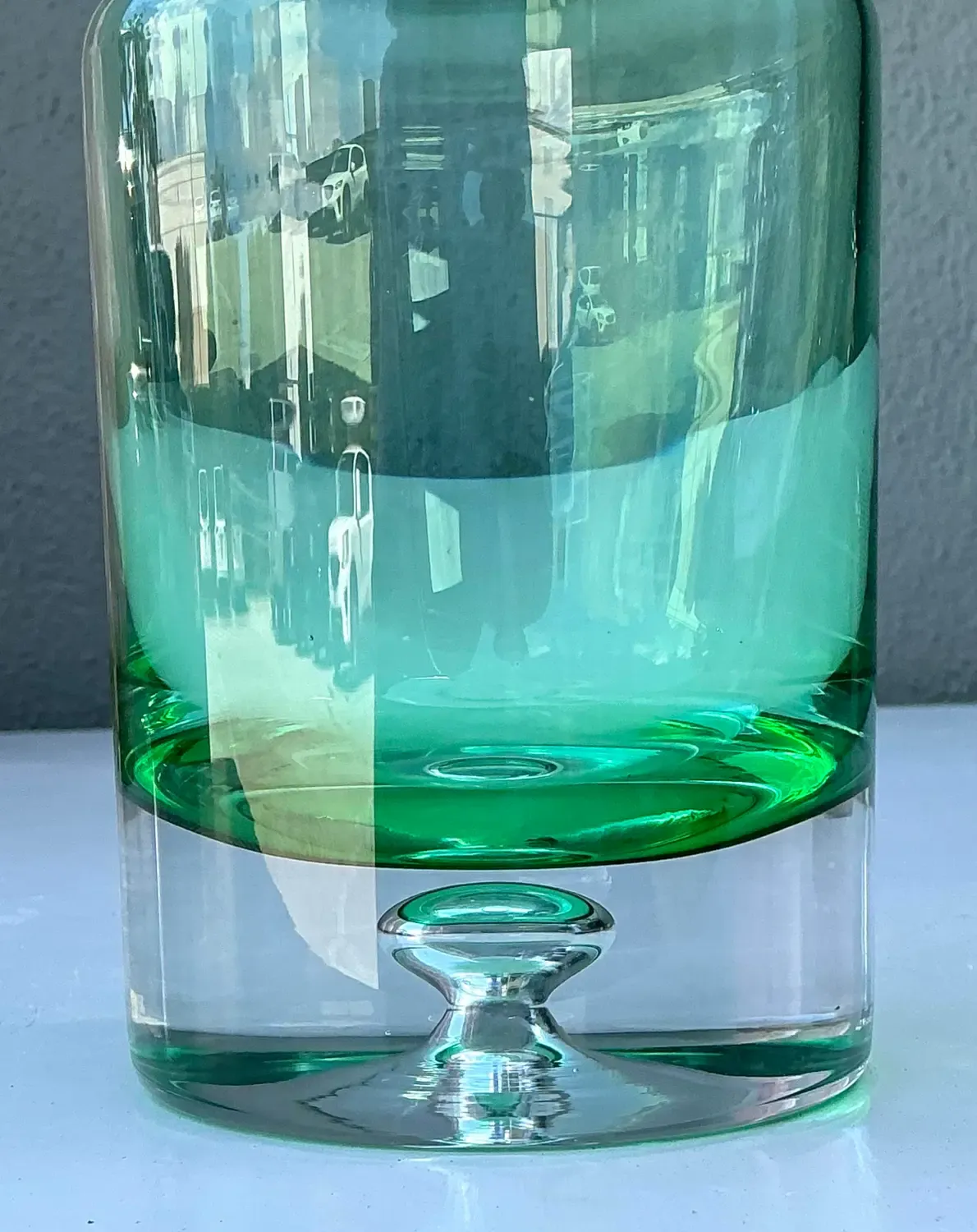 Vintage Polish Blown Glass Vase — additional photo 3