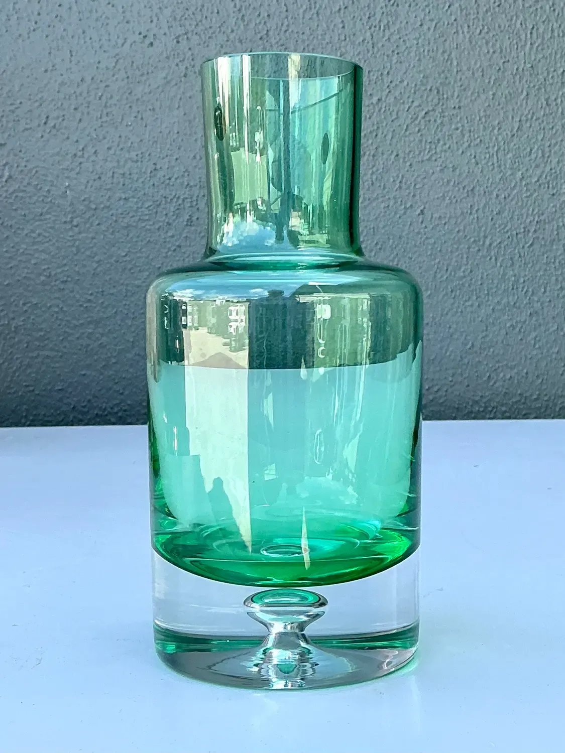 Vintage Polish Blown Glass Vase — additional photo 4
