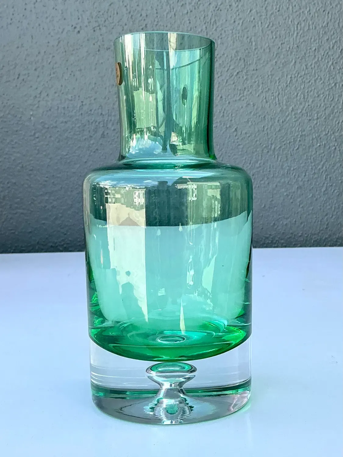 Vintage Polish Blown Glass Vase — additional photo 5
