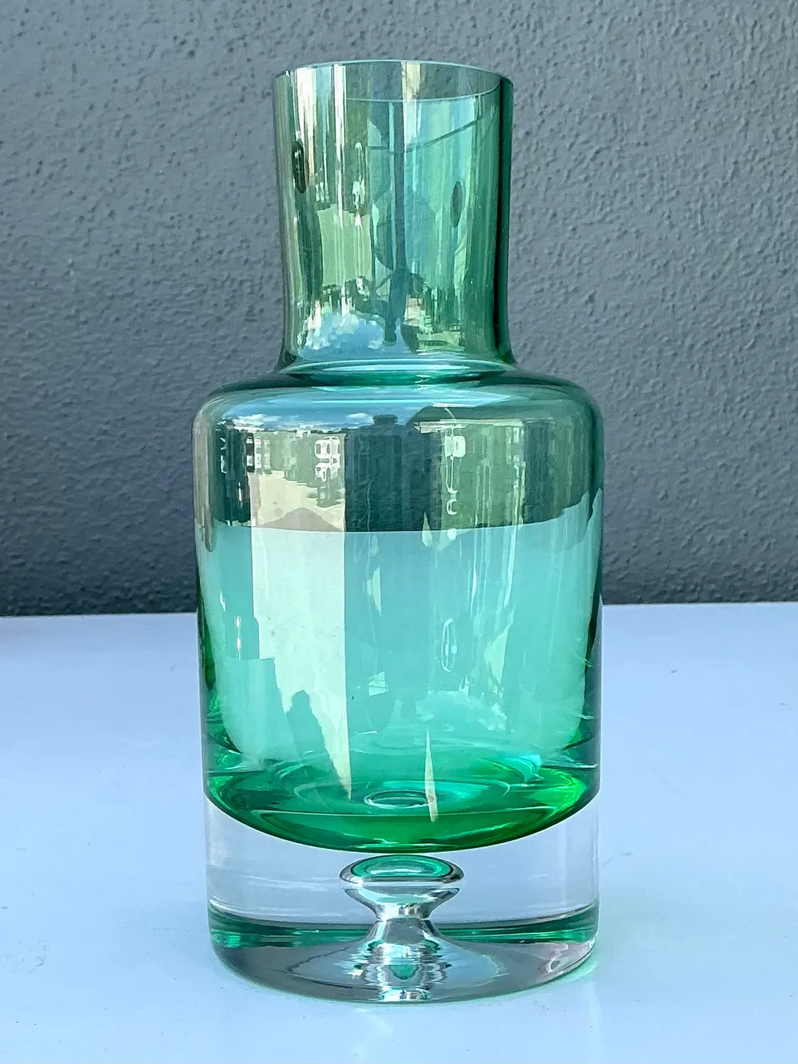 Vintage Polish Blown Glass Vase — additional photo 6