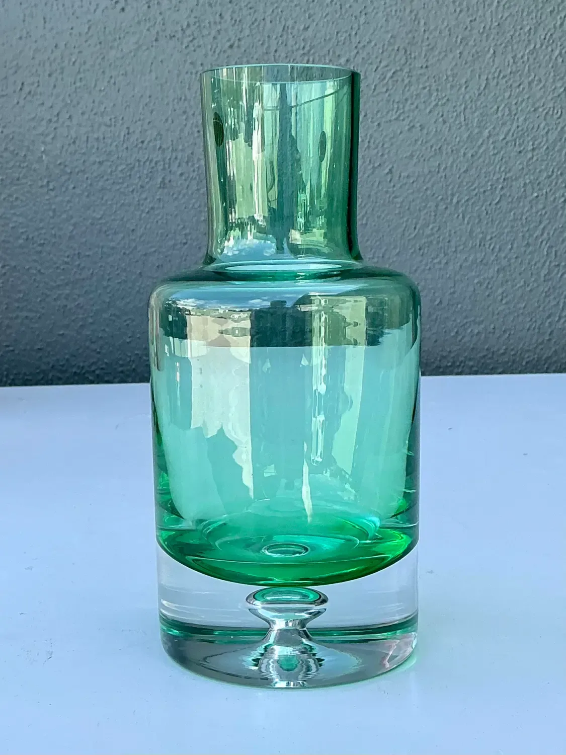 Vintage Polish Blown Glass Vase — additional photo 7
