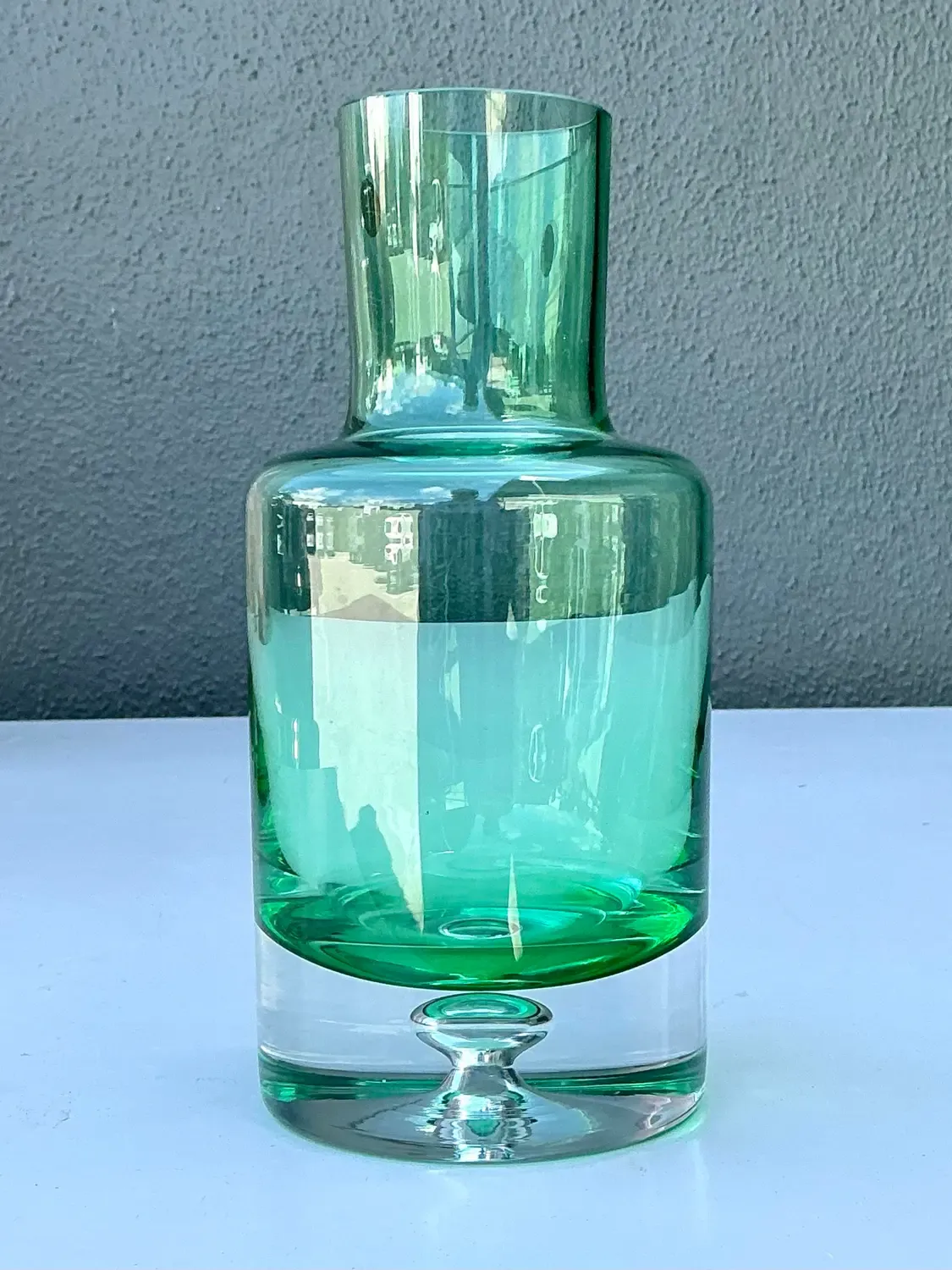 Vintage Polish Blown Glass Vase — additional photo 8