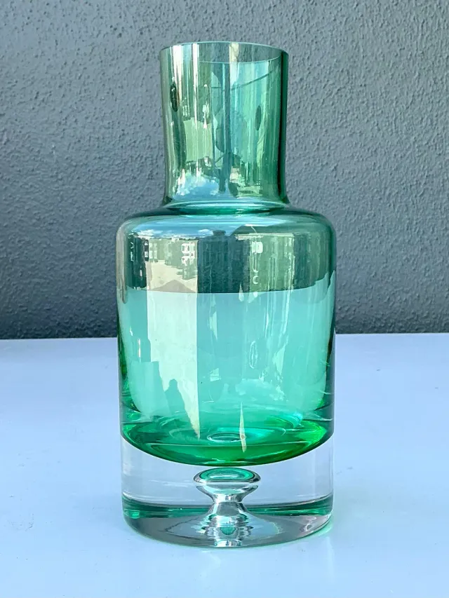 Vintage Polish Blown Glass Vase — additional photo 8