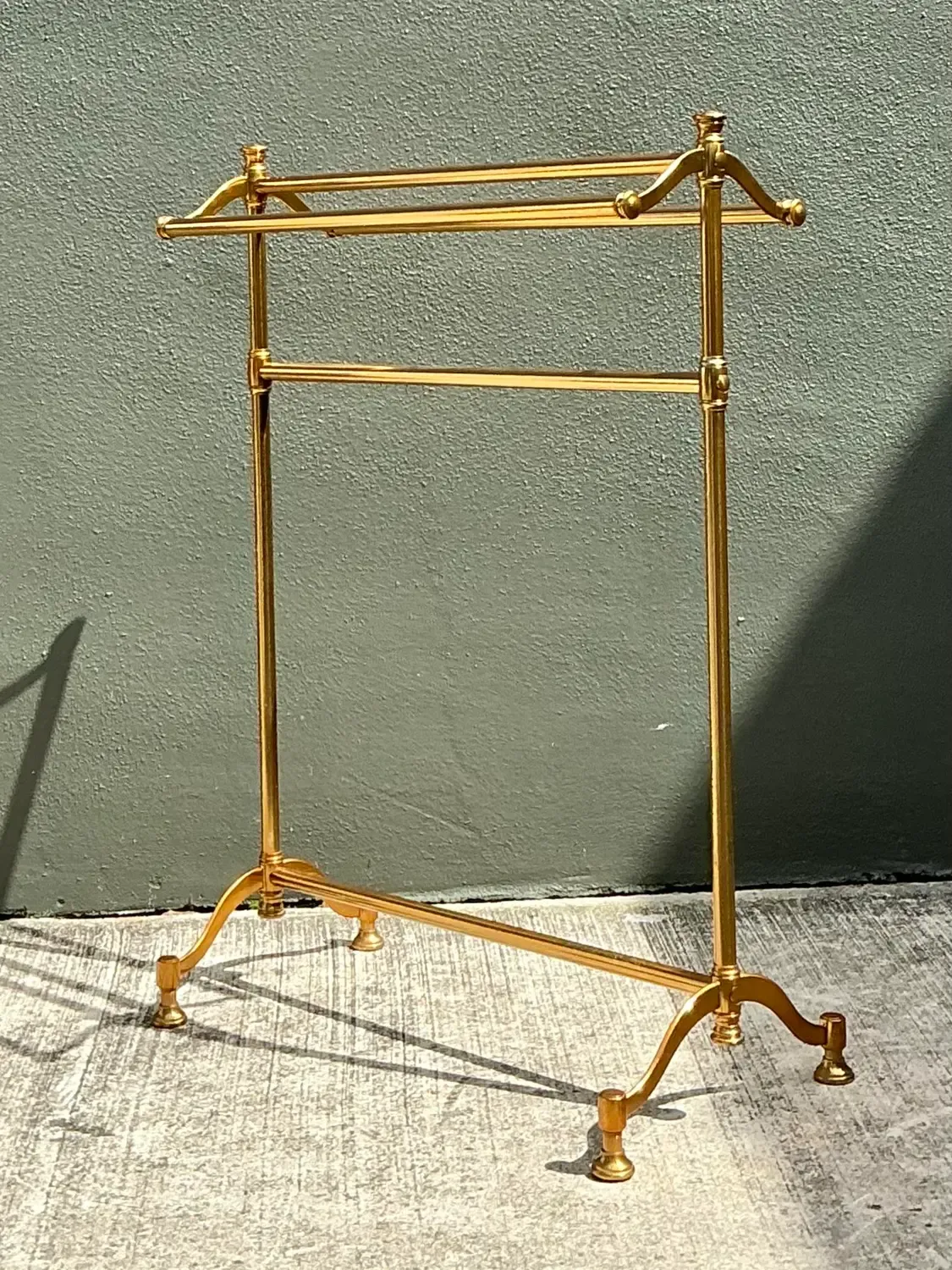 Vintage Polished Brass Blanket Rail — additional photo 1