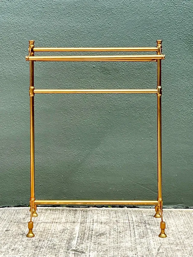 Vintage Polished Brass Blanket Rail — additional photo 2