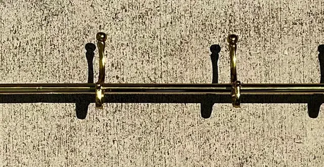 Vintage Polished Brass Horse Head Coat Rack