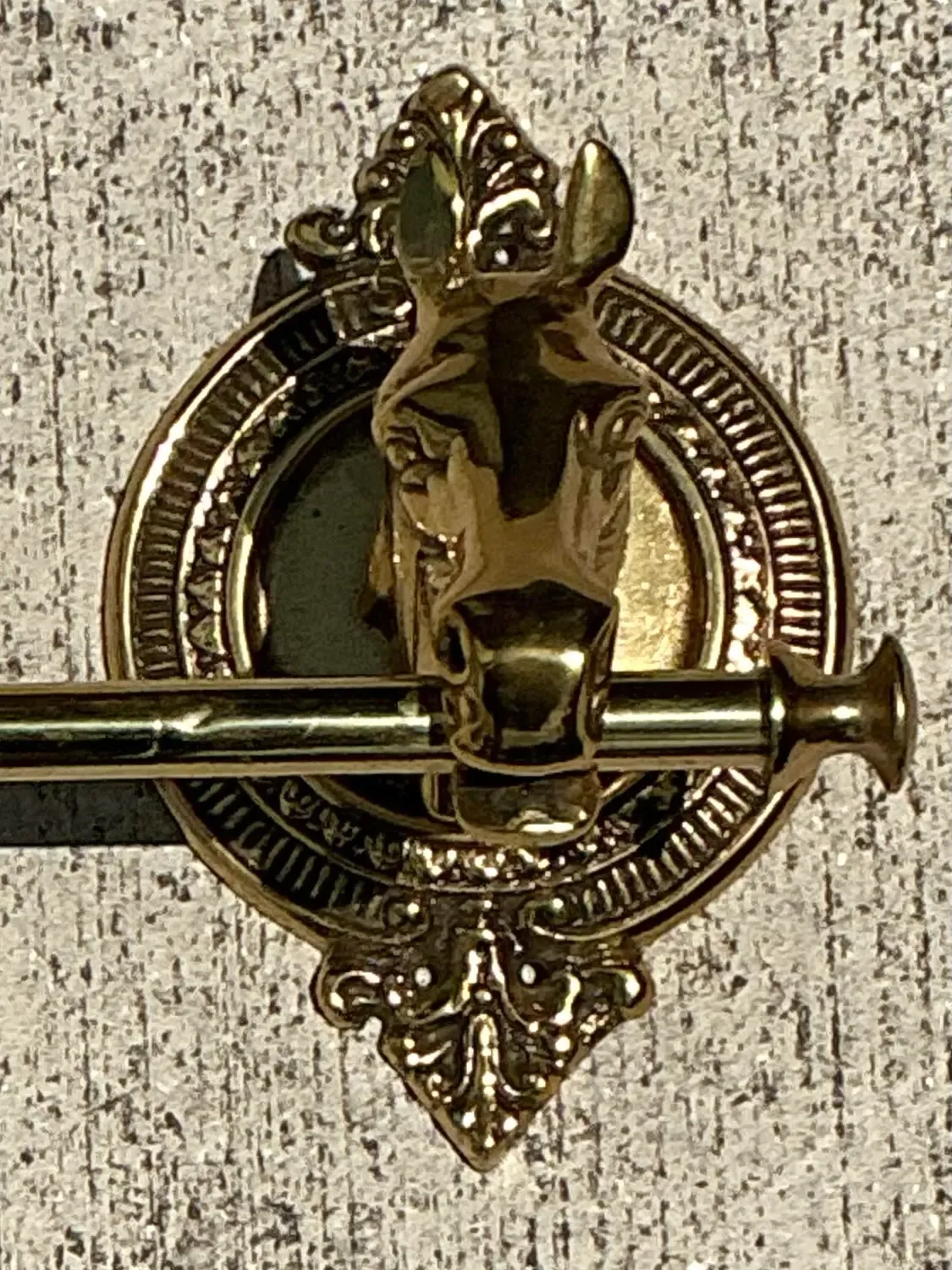 Vintage Polished Brass Horse Head Coat Rack — additional photo 1