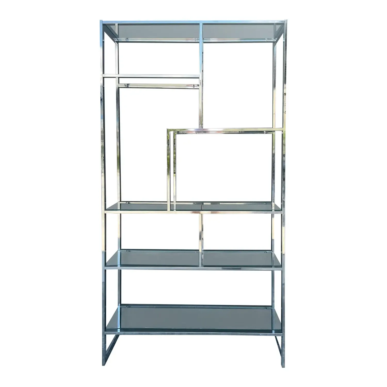 Vintage Polished Chrome Etagere After Milo Baughman
