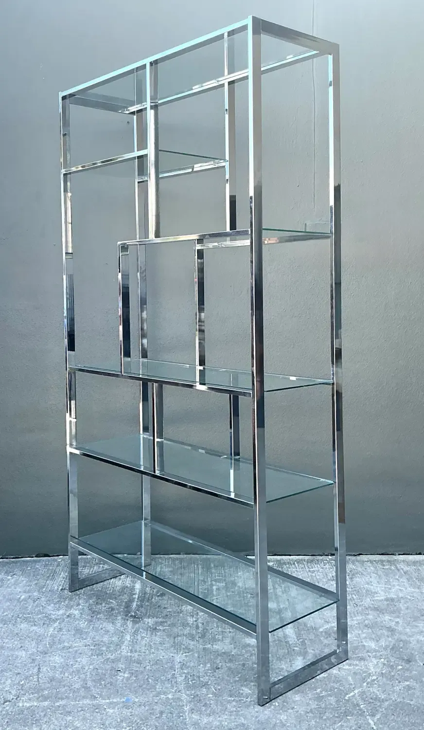 Vintage Polished Chrome Etagere After Milo Baughman — additional photo 3