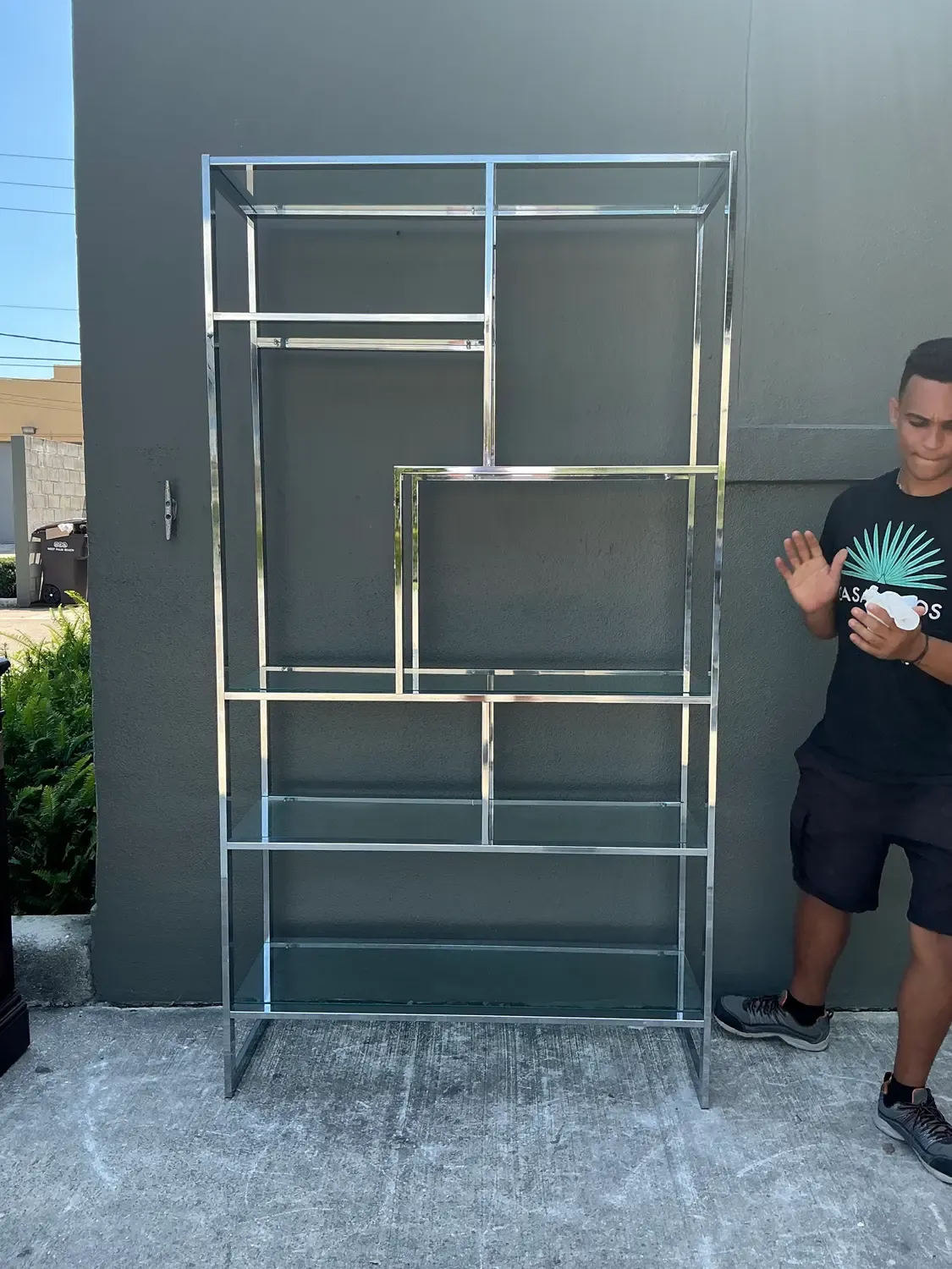 Vintage Polished Chrome Etagere After Milo Baughman — additional photo 6