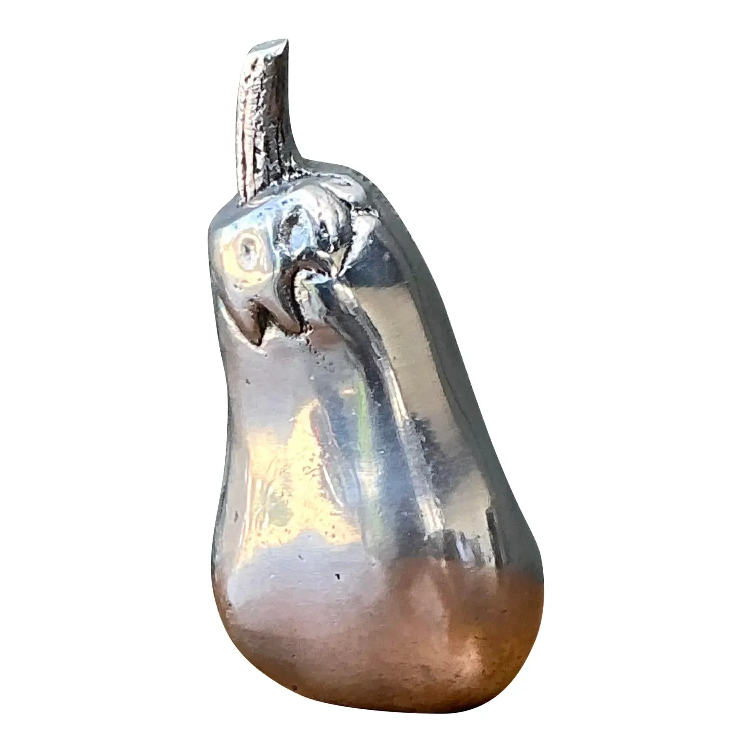 Vintage Polished Metal Eggplant