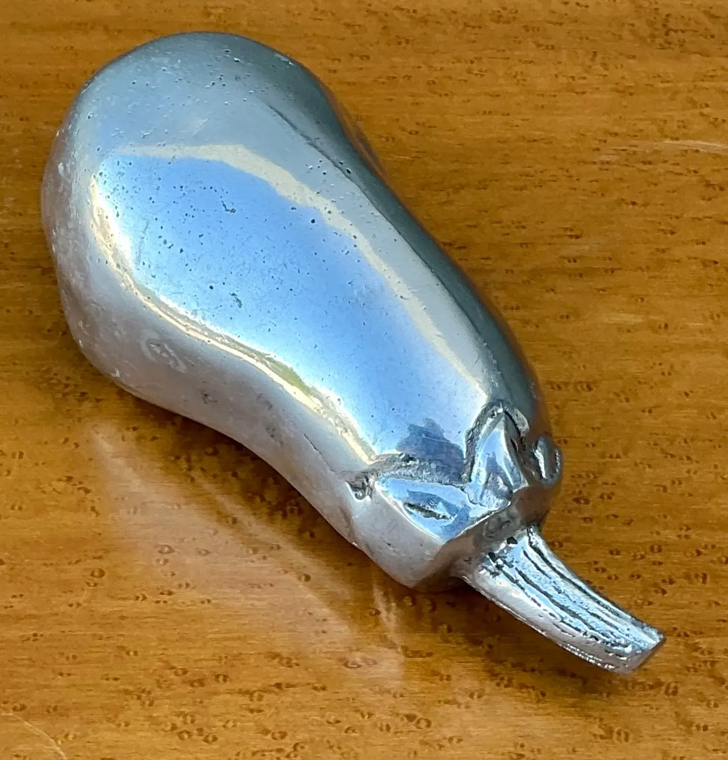 Vintage Polished Metal Eggplant — additional photo 7