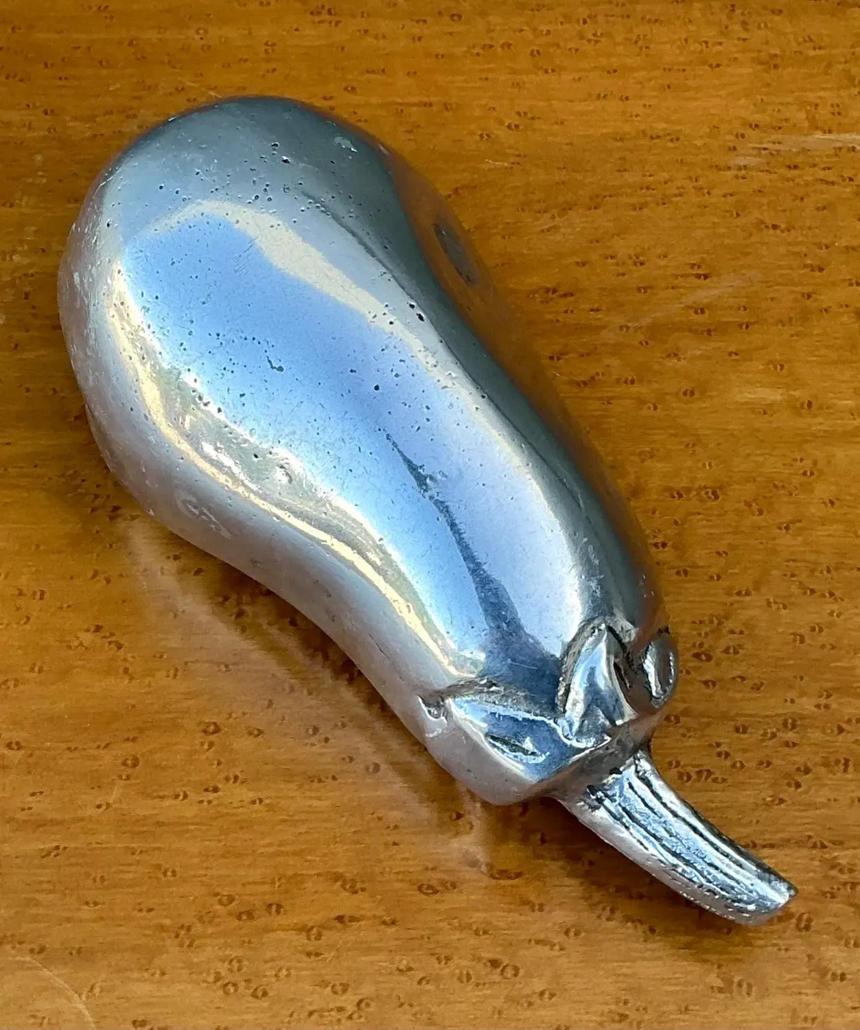 Vintage Polished Metal Eggplant — additional photo 8