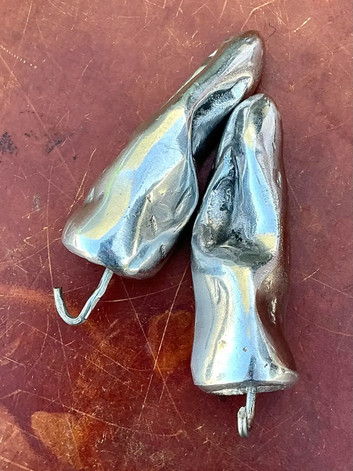 Vintage Polished Metal Jalapeño Peppers - A Pair — additional photo 4