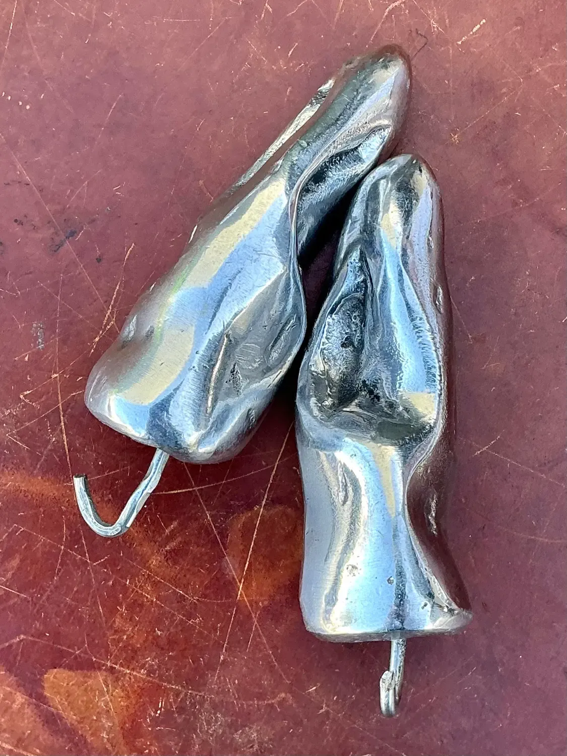 Vintage Polished Metal Jalapeño Peppers - A Pair — additional photo 6