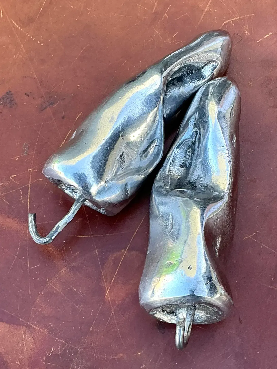 Vintage Polished Metal Jalapeño Peppers - A Pair — additional photo 7