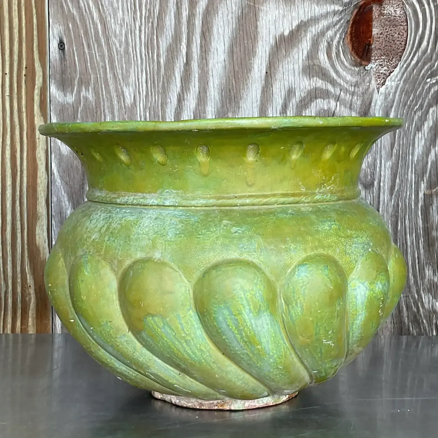 Vintage Pooh Painted Terra Cotta Planter — additional photo 2