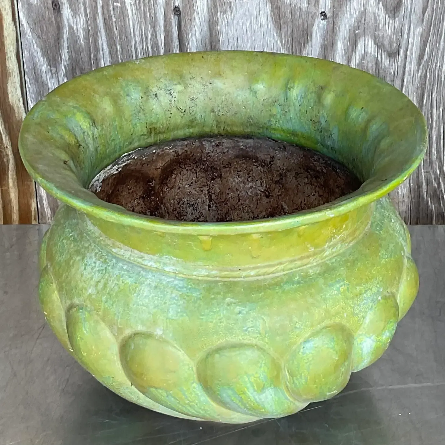 Vintage Pooh Painted Terra Cotta Planter — additional photo 3