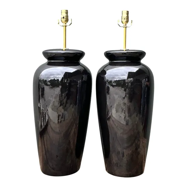 Vintage Postmodern Ceramic Lamps - A Pair — additional photo 2