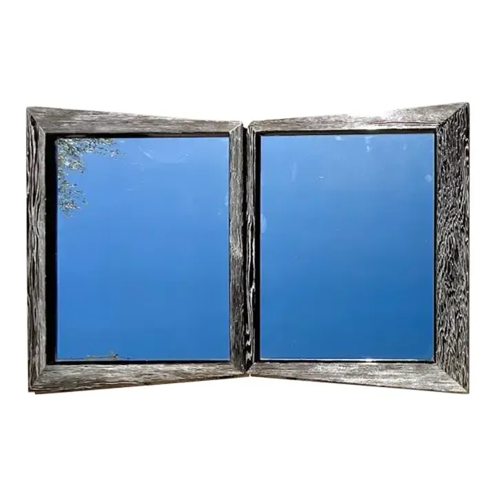 Vintage PostModern Cerused Bow Tie Mirrors - Set of 2 — additional photo 1