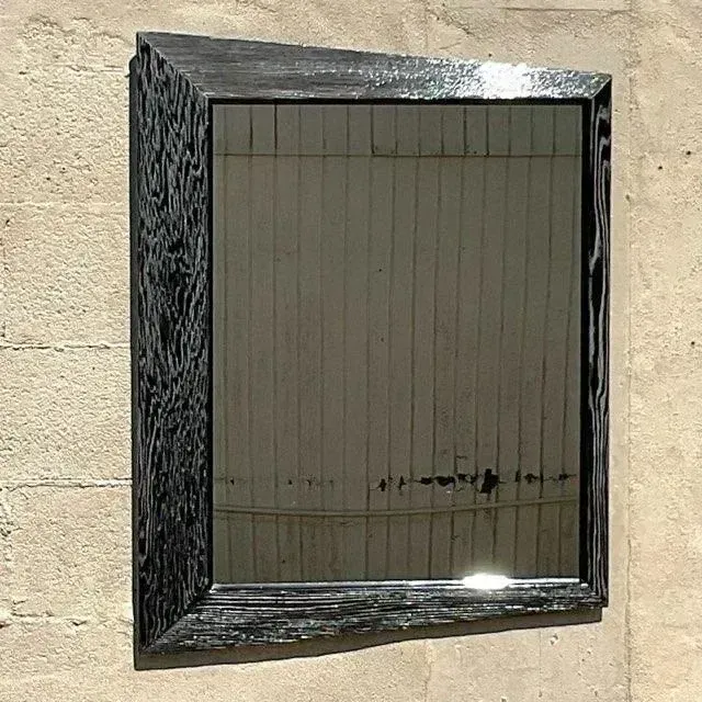 Vintage PostModern Cerused Bow Tie Mirrors - Set of 2 — additional photo 4