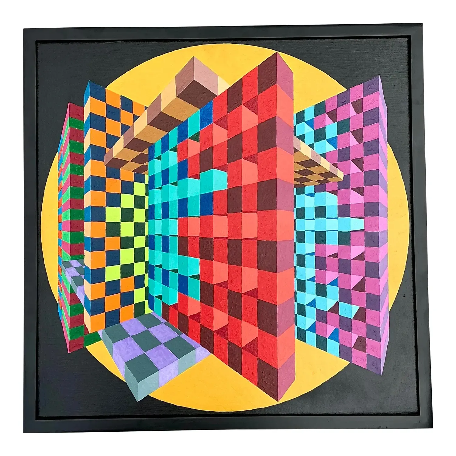Vintage Postmodern Original Oil Painting on Canvas — additional photo 1