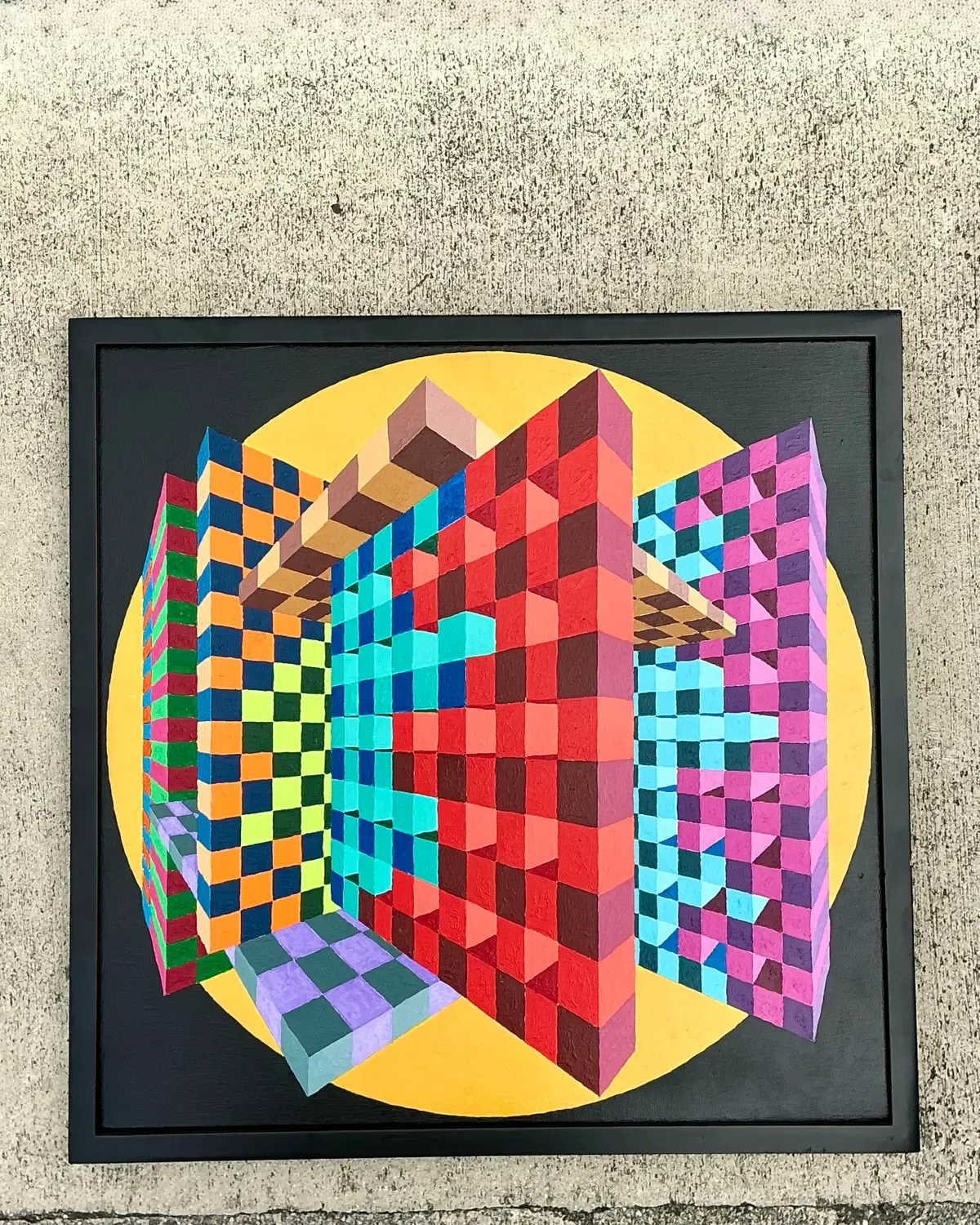 Vintage Postmodern Original Oil Painting on Canvas — additional photo 2