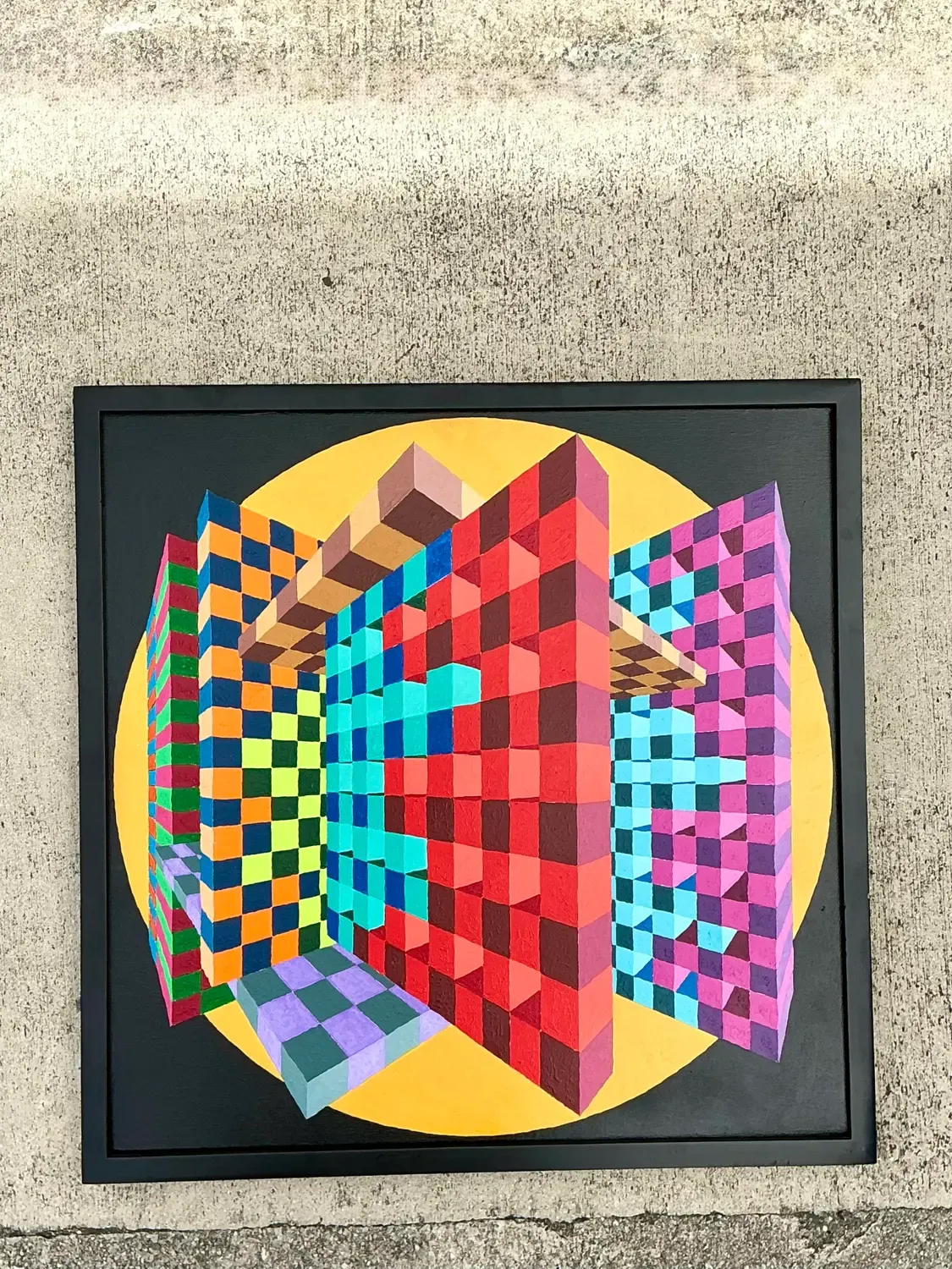 Vintage Postmodern Original Oil Painting on Canvas — additional photo 5