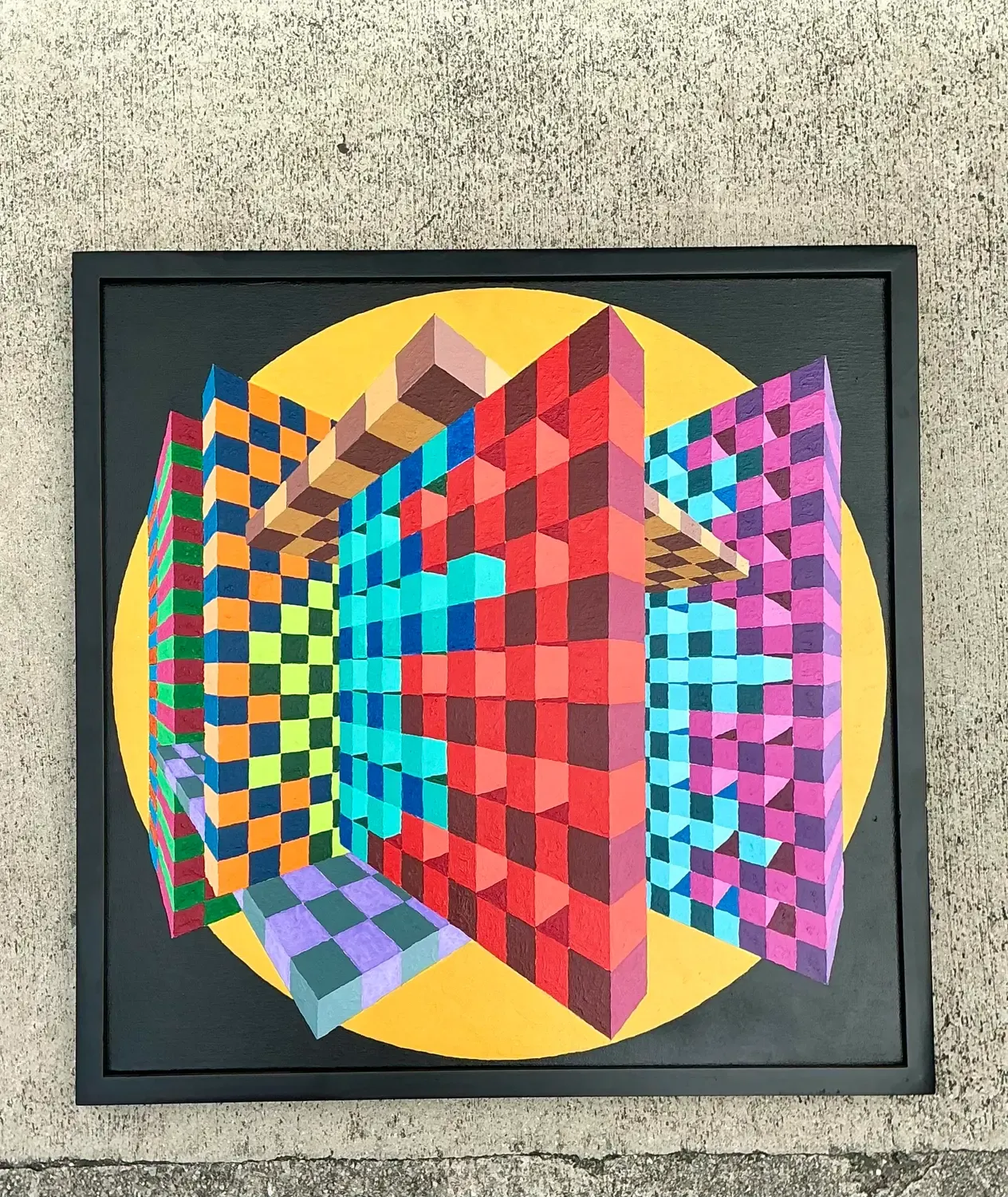 Vintage Postmodern Original Oil Painting on Canvas — additional photo 6