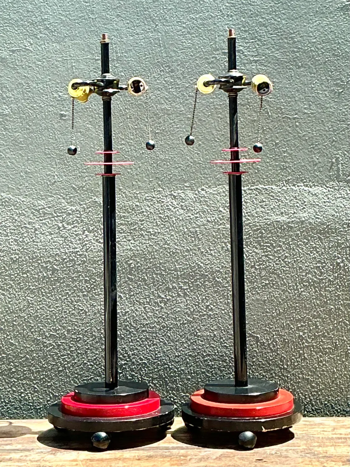 Vintage Postmodern Stacked Disc Lamps - A Pair — additional photo 6