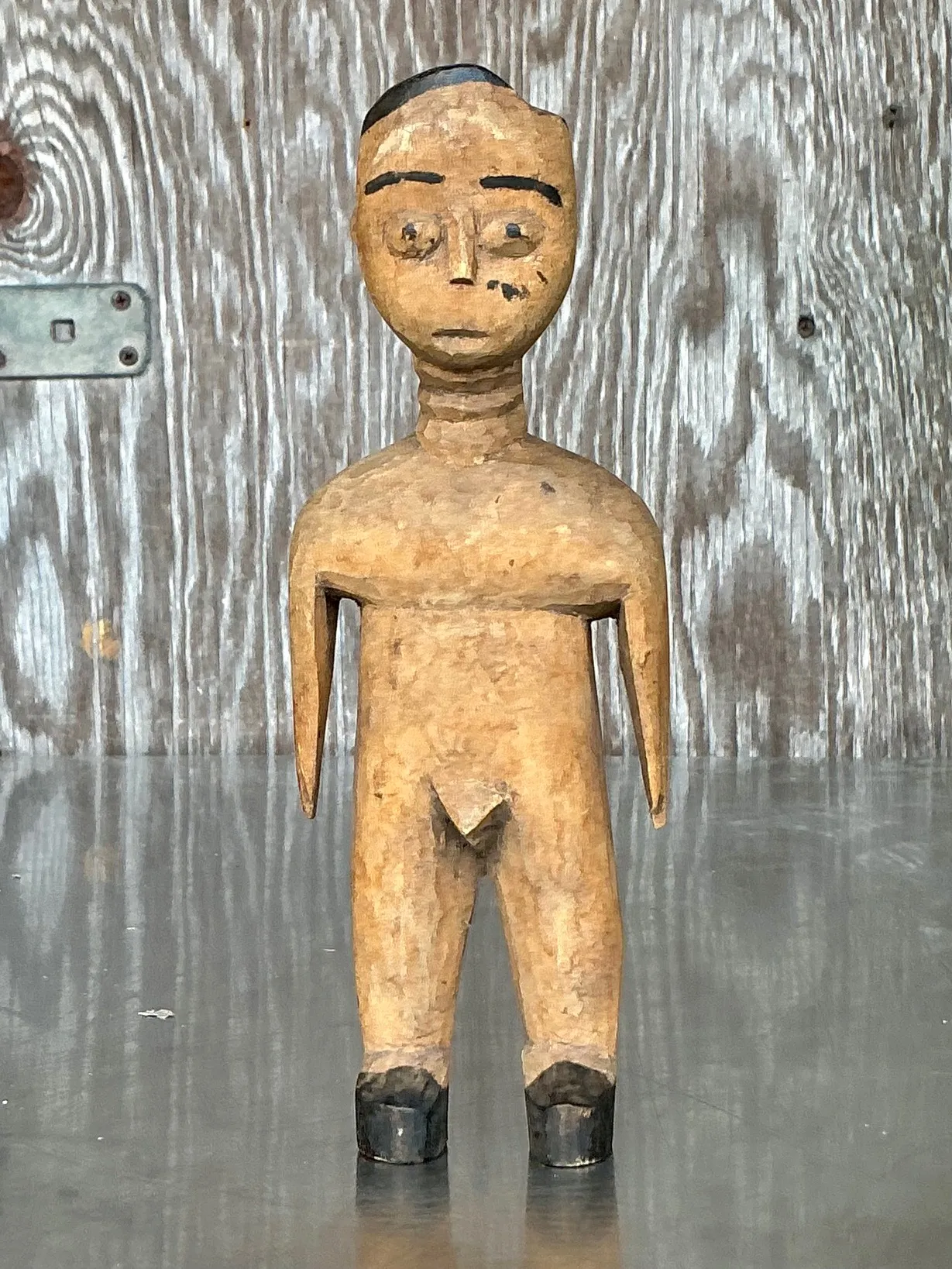 Vintage Primitive Carved Wooden Figure — additional photo 2