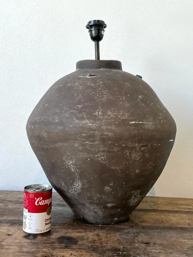 Vintage Primitive Matte Ceramic Lamp — additional photo 4