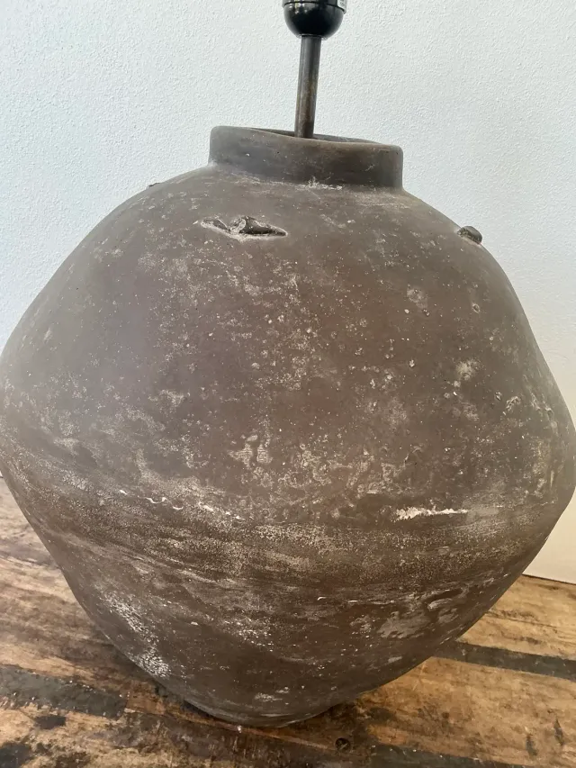 Vintage Primitive Matte Ceramic Lamp — additional photo 7