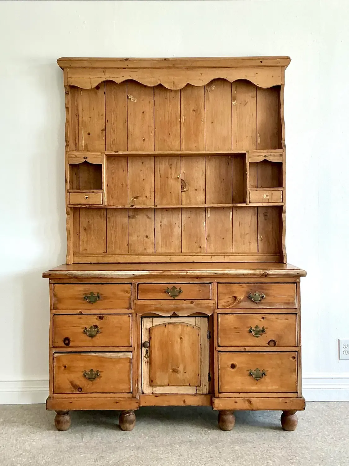 Vintage Primitive Pine Hutch