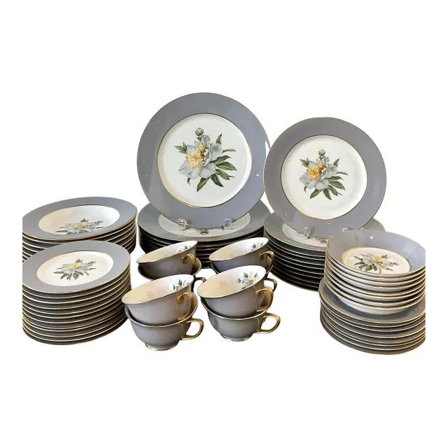 Vintage Princess China “Golden Peony” China - Set of 72 — additional photo 8