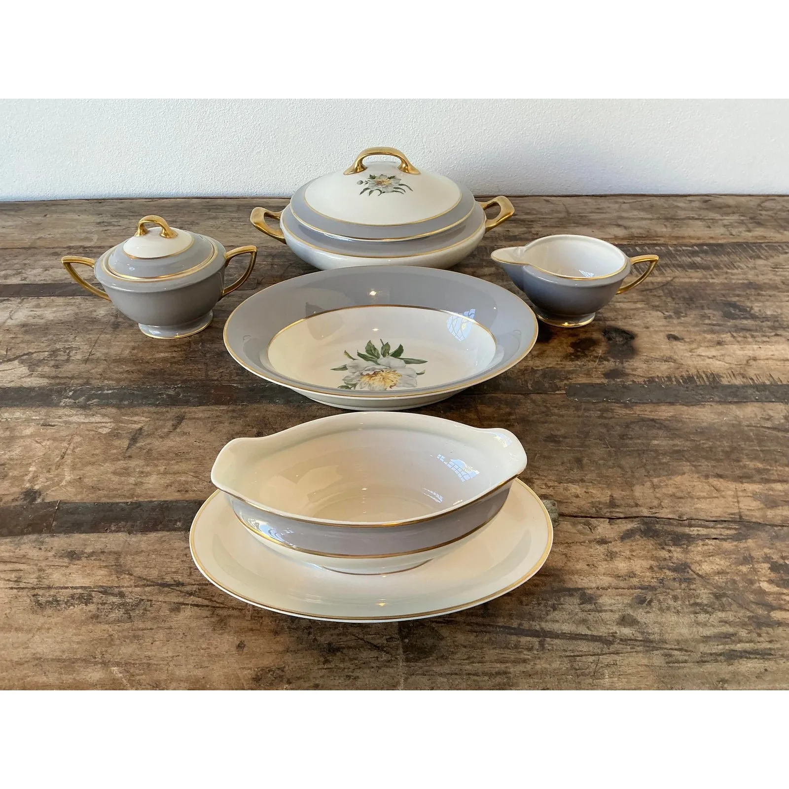 Vintage Princess China “Golden Peony” Serving Pieces - Set of 5 — additional photo 6