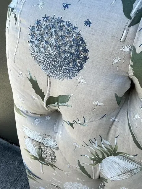 Vintage Printed Flower Upholstered Queen Headboard — additional photo 7