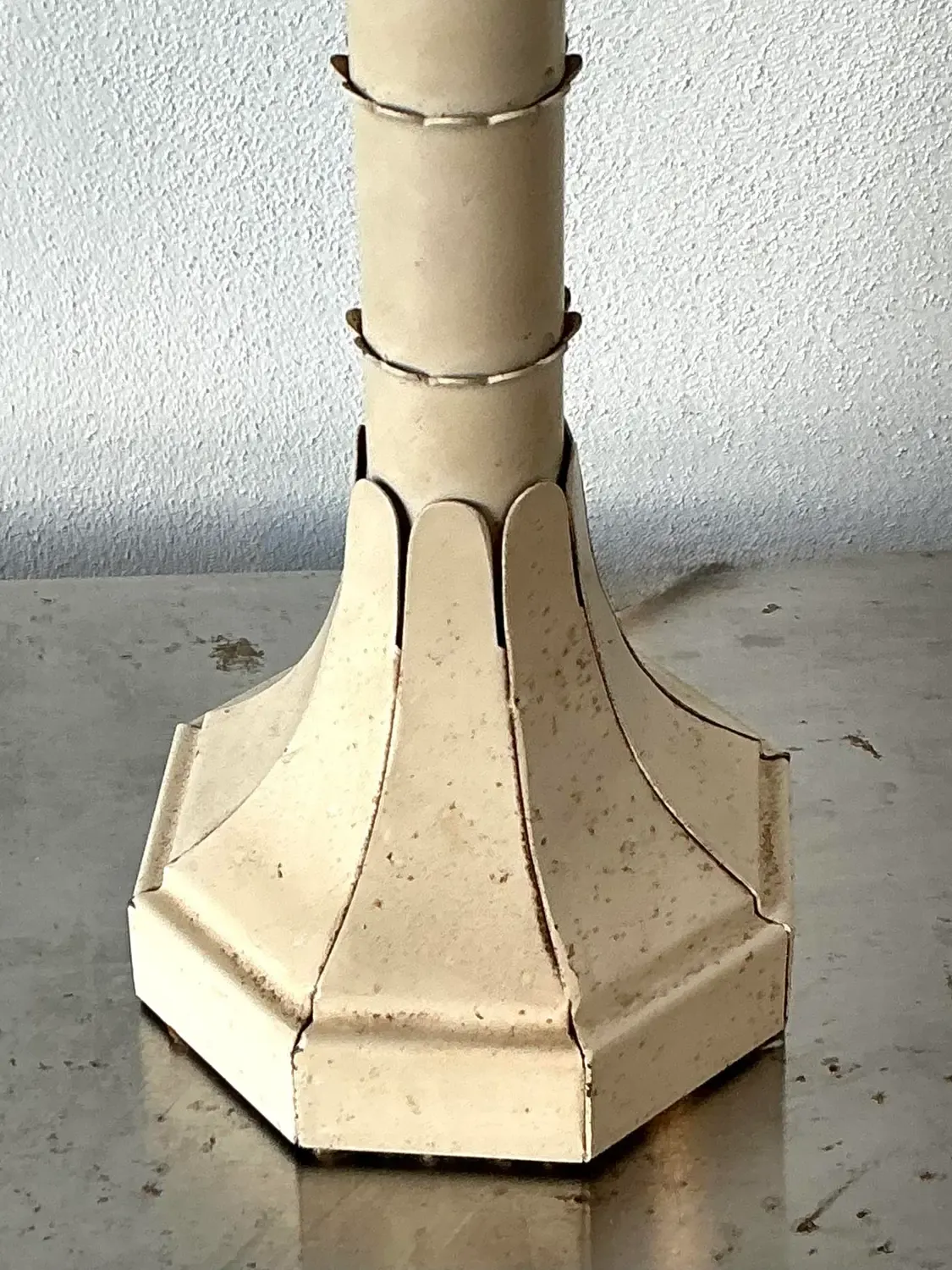 Vintage Punch Cut Metal Palm Lamp — additional photo 5