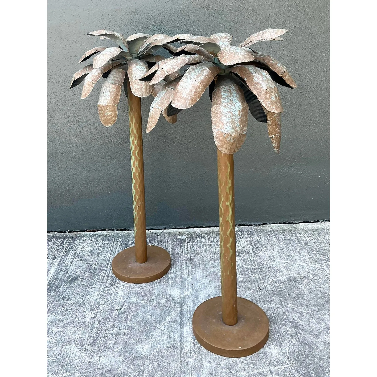 Vintage Punch Cut Tole Palm Trees - A Pair — additional photo 4