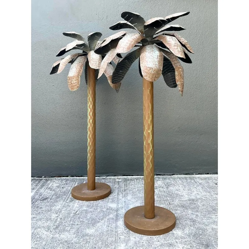 Vintage Punch Cut Tole Palm Trees - A Pair — additional photo 5