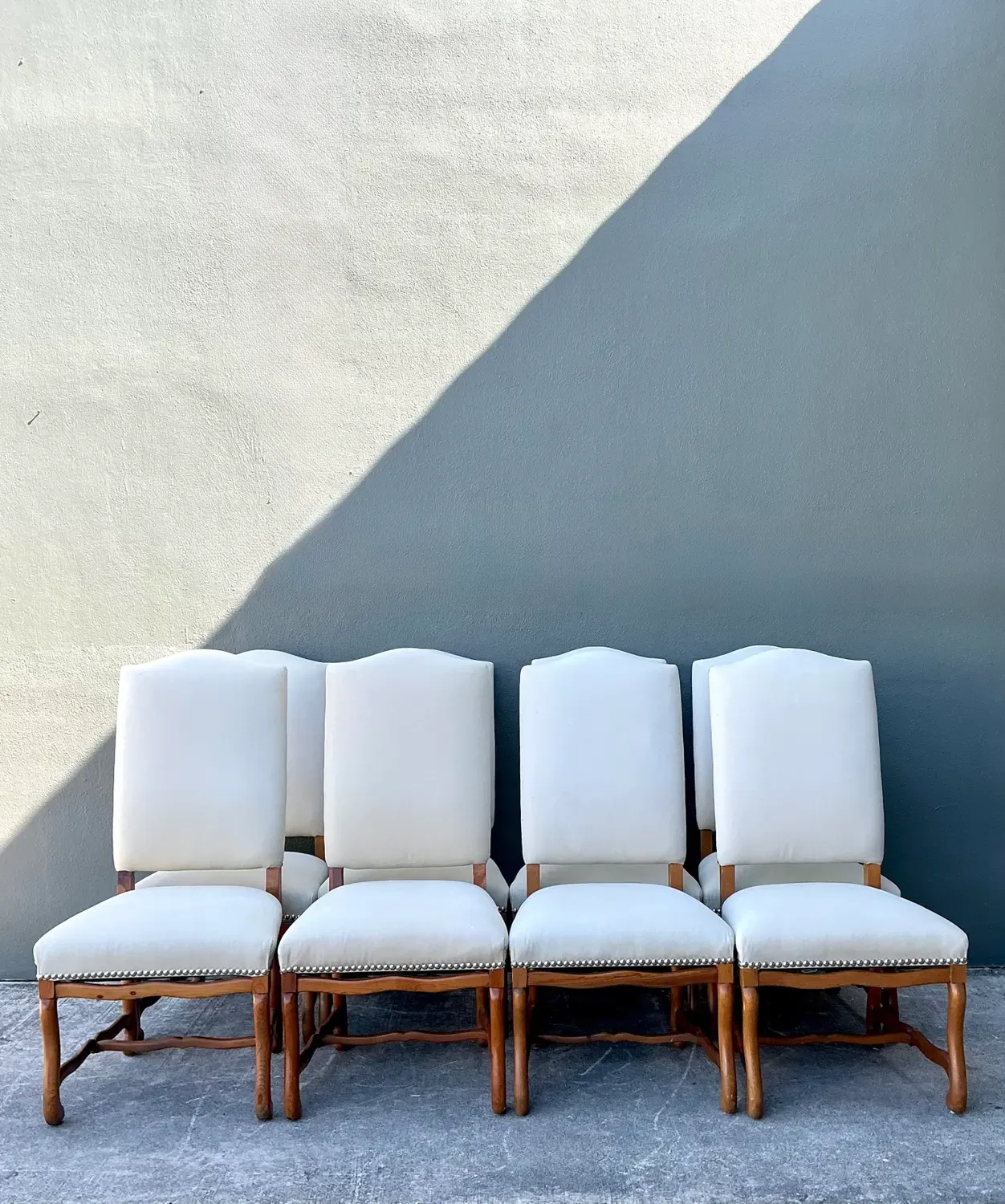 Vintage Ralph Lauren Nailhead Os De Mouton Dining Chairs - Set of 8 — additional photo 1