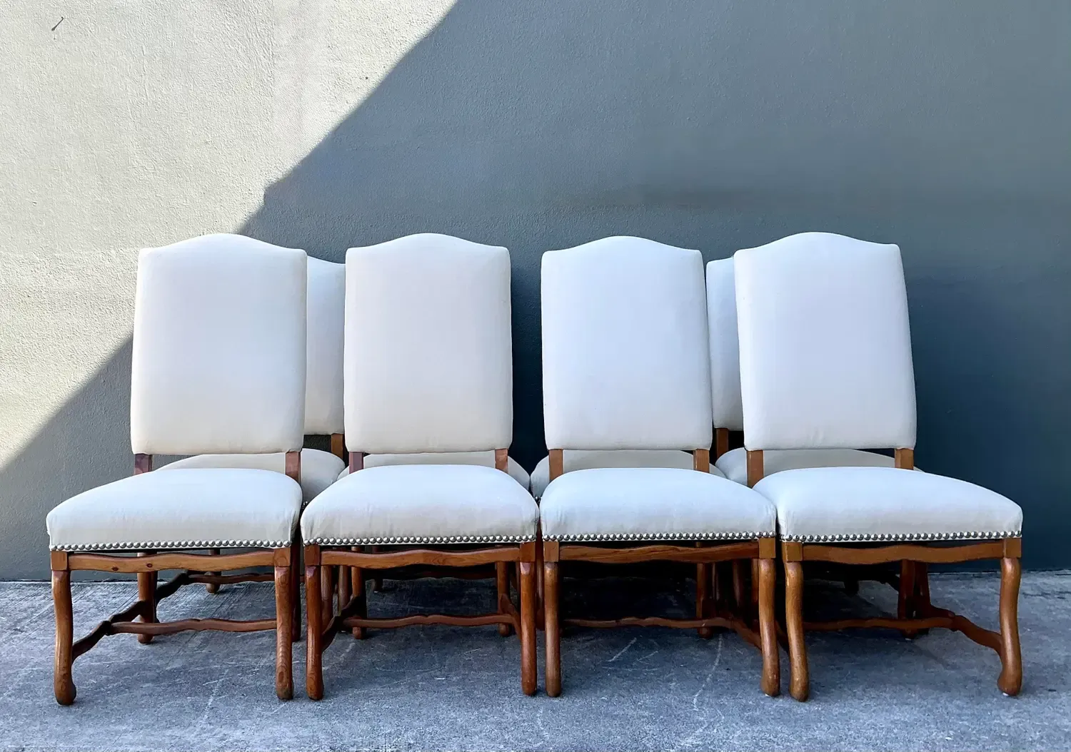 Vintage Ralph Lauren Nailhead Os De Mouton Dining Chairs - Set of 8 — additional photo 2