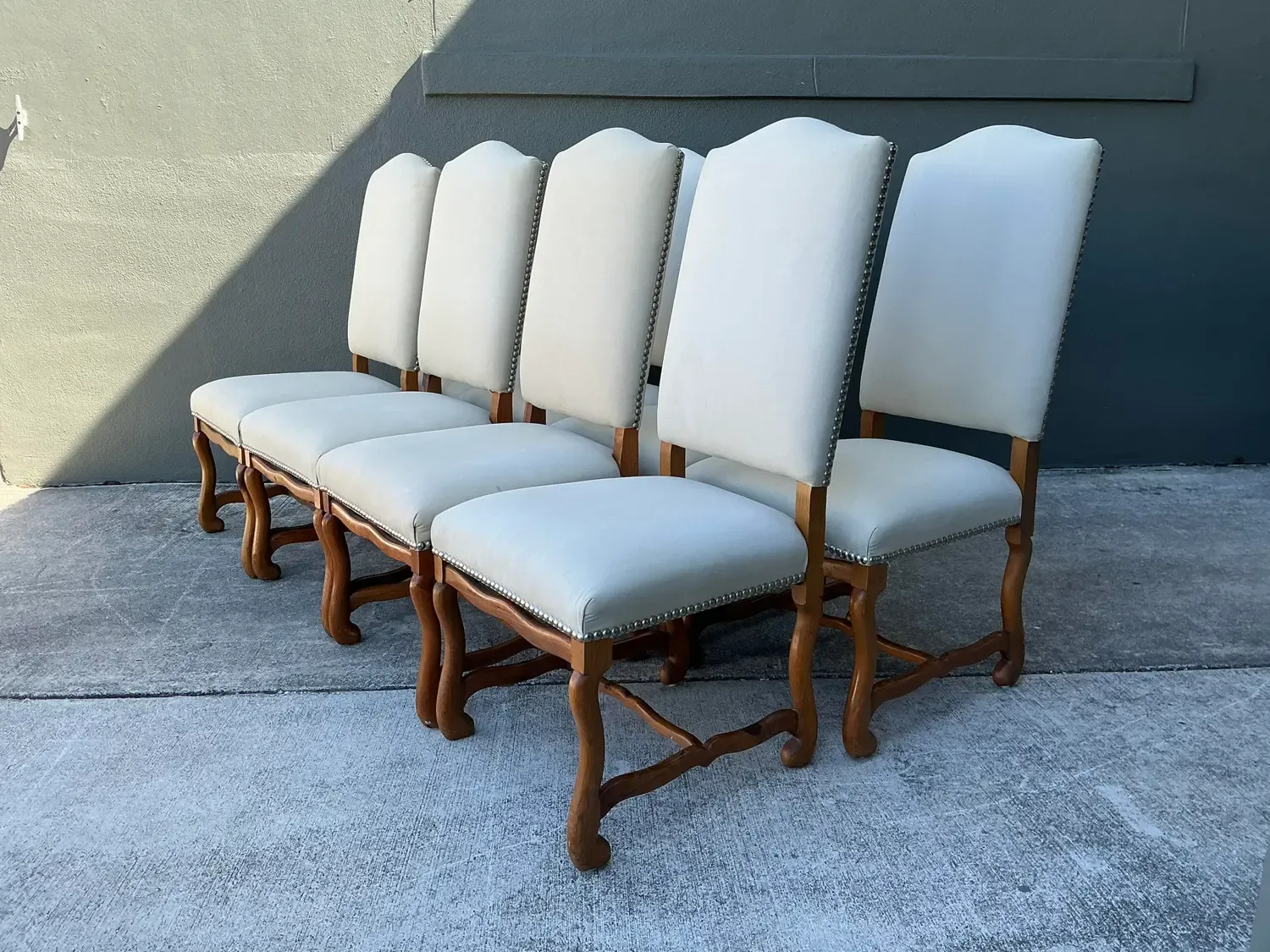 Vintage Ralph Lauren Nailhead Os De Mouton Dining Chairs - Set of 8 — additional photo 6