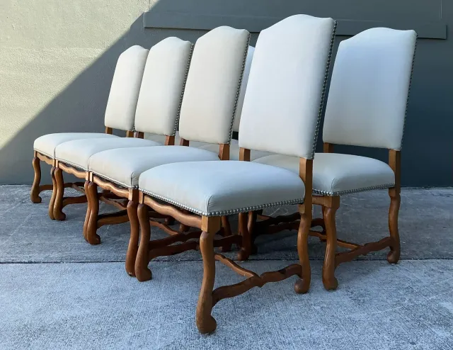 Vintage Ralph Lauren Nailhead Os De Mouton Dining Chairs - Set of 8 — additional photo 7